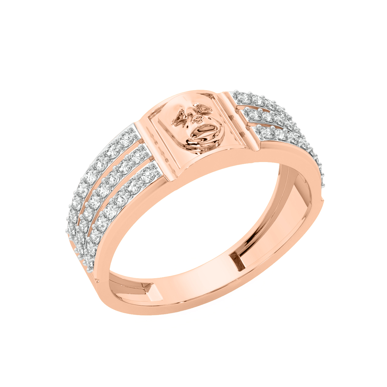 Asher Round Diamond Ring For Him